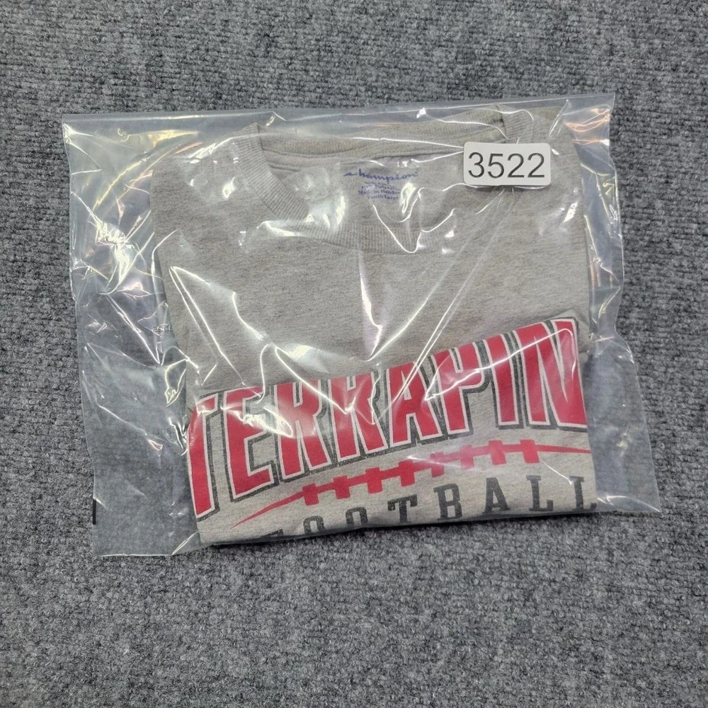 Champion Maryland Terrapins Shirt‎ Youth L Gray Football NCAA Tee T-Shirt Kids
